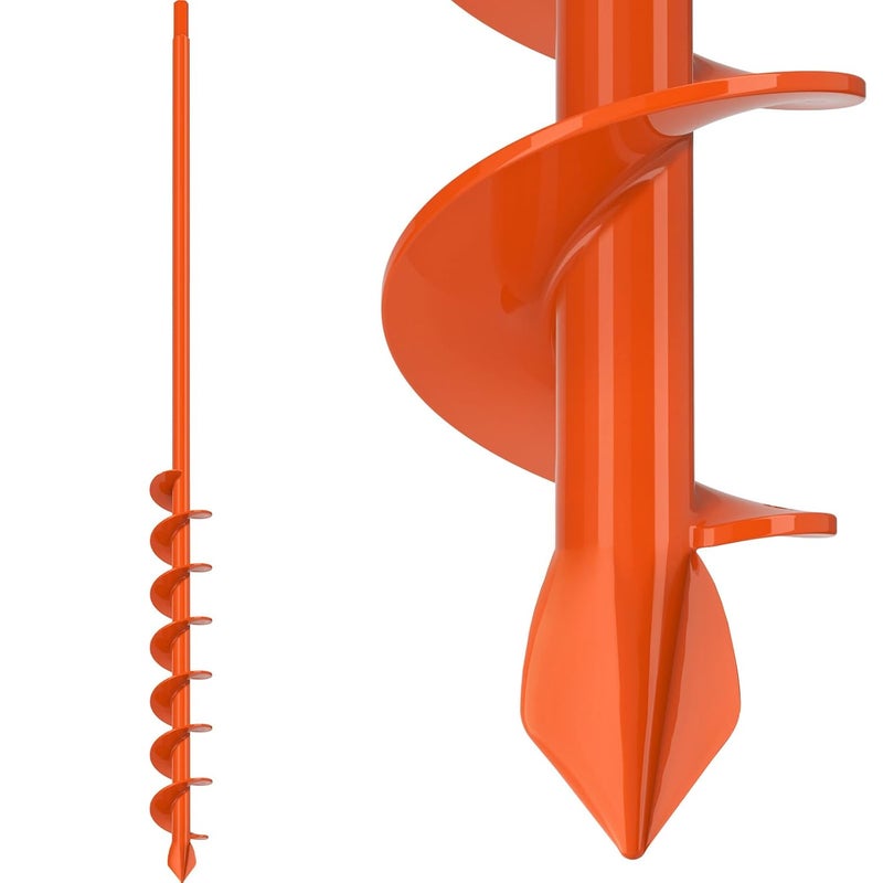 BeneLabel 1.6 X 32 inch Auger Drill Bit for Post Hole Digger Garden Hole Drill for Planting Fit for 3/8 Inch Hex Drive Drills Auger for Drills Bulb Planter Tool for Fence Post, Beach Umbrella Holes - Image 1